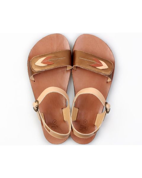 Sandale dama VIBE - Browny Leaves