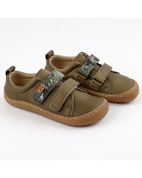 Pantofi barefoot HARLEQUIN -  Army Green - Tikki Shoes