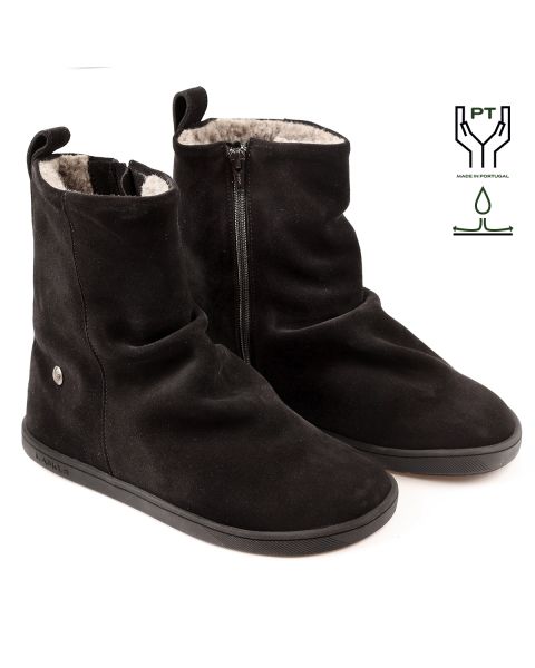 Ghete barefoot VELVET - Black