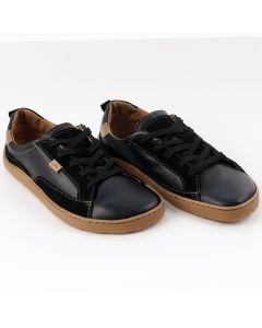 OUTLET Sneakersi barefoot piele OXY - BLACK