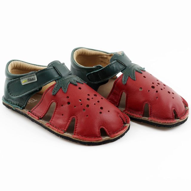Sandale Barefoot Aranya piele - Strawberry sandals 